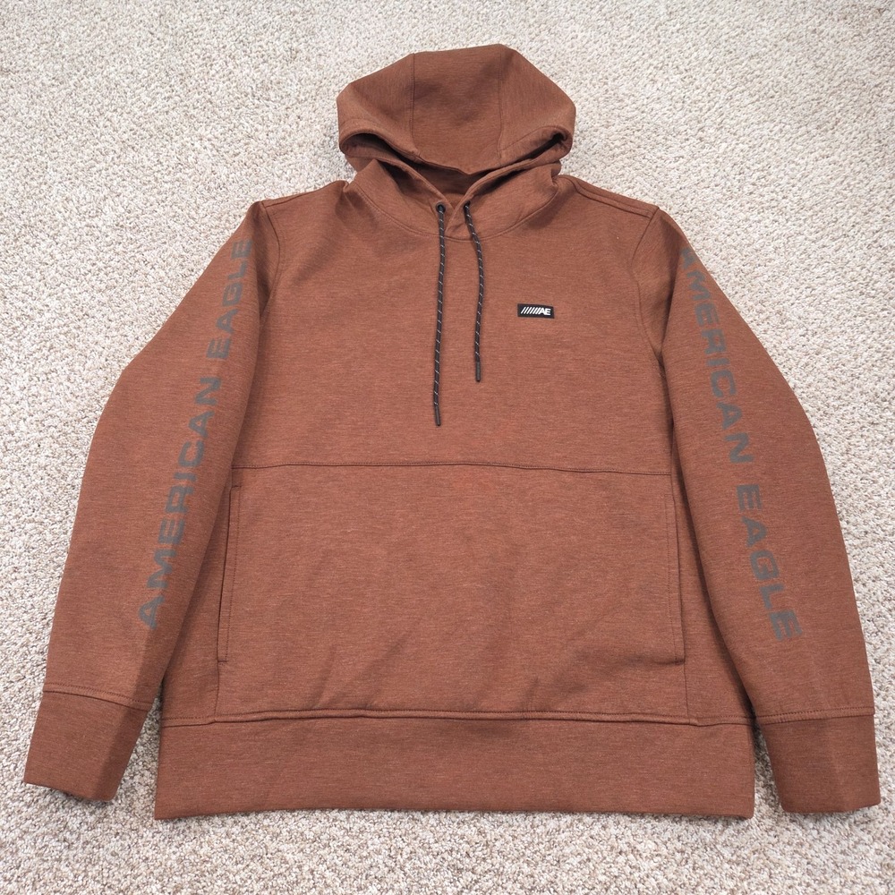 American Eagle AE Active 24/7 Brown Hoodie Men's Size LARGE